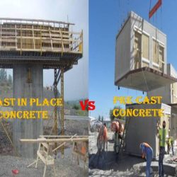 Which concrete building type of construction may be cast larger