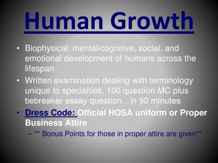 Hosa human growth and development practice test