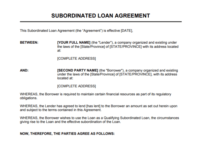 A subordination agreement is a written agreement between lienholders to